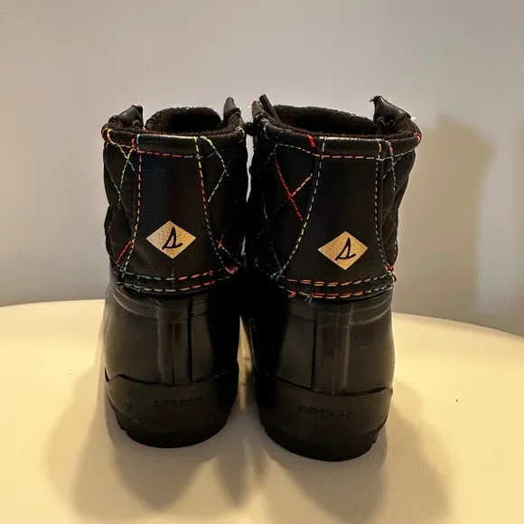 Sperry Kids Black Quilted Boots