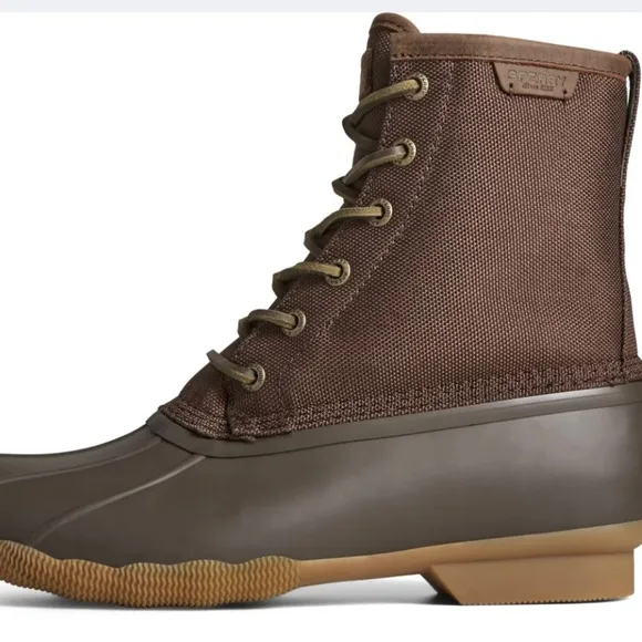 Sperry Men’s Saltwater Top Sider Duck Boots Brown NEW