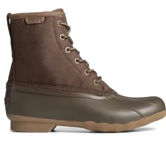 Sperry Men’s Saltwater Top Sider Duck Boots Brown NEW