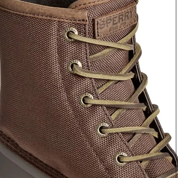 Sperry Men’s Saltwater Top Sider Duck Boots Brown NEW