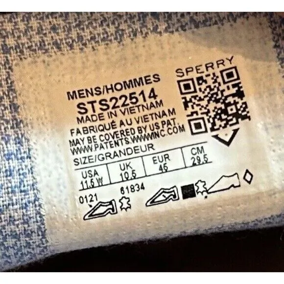 Sperry Men's Striper Plushwave LTT Navy Sneakers STS22514 - Size‎ 11.5 Wide