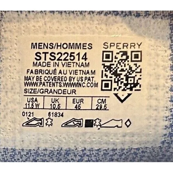 Sperry Men's Striper Plushwave LTT Navy Sneakers STS22514 - Size‎ 11.5 Wide