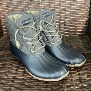 Sperry Saltwater Nylon Quilted Duck Boots - Size 9