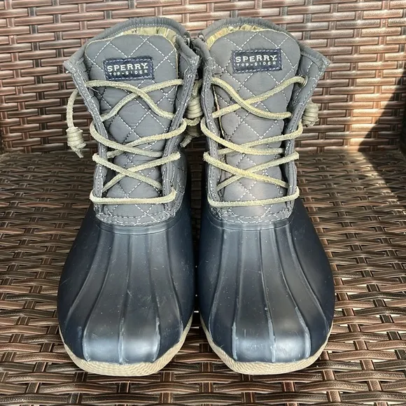 Sperry Saltwater Nylon Quilted Duck Boots - Size 9