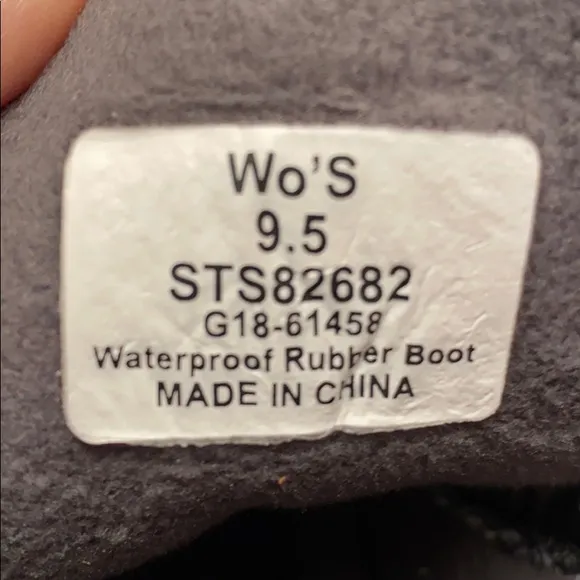 Sperry Saltwater Nylon Quilted Gray Duck Boots 9.5