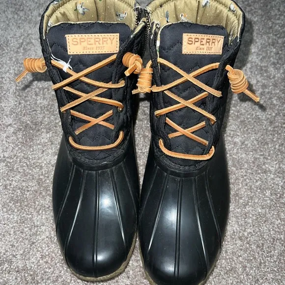 Sperry Top-Sider Rubber Quilted Saltwater Duck Boots size 9.5 M Women’s