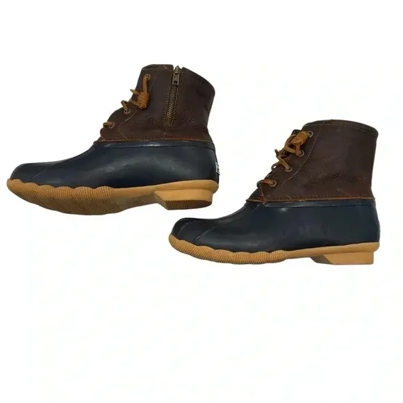 Sperry Topsider Saltwater Navy and Dark Duck Boots
