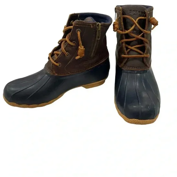 Sperry Topsider Saltwater Navy and Dark Duck Boots