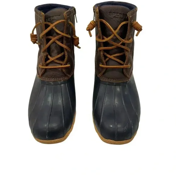 Sperry Topsider Saltwater Navy and Dark Duck Boots