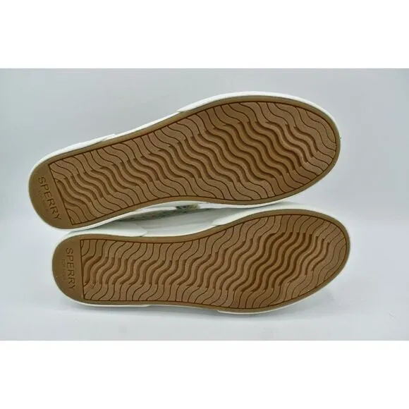 Sperry Women Size 7 Pier Wave Hi LTT Playa Beige Slip On Tribal Fashion Sneakers