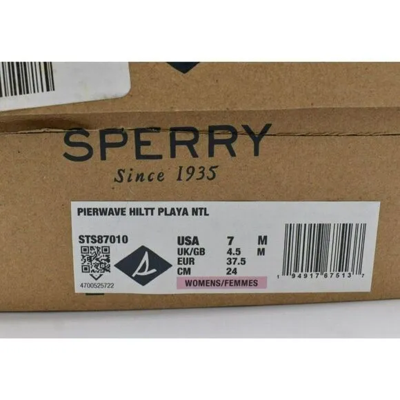 Sperry Women Size 7 Pier Wave Hi LTT Playa Beige Slip On Tribal Fashion Sneakers