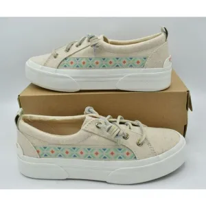 Sperry Women Size 7 Pier Wave Hi LTT Playa Beige Slip On Tribal Fashion Sneakers