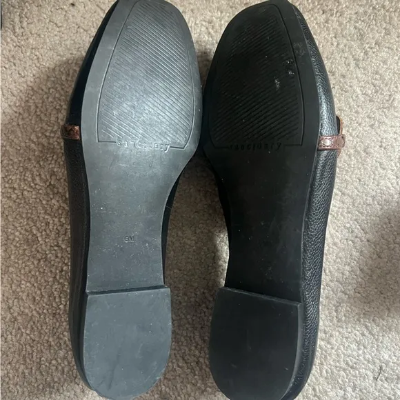 Square Toe Loafers with Snakeskin Trim