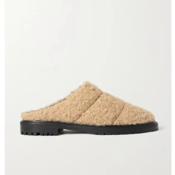 STAUD Astro quilted faux shearling mules 37 / US 7