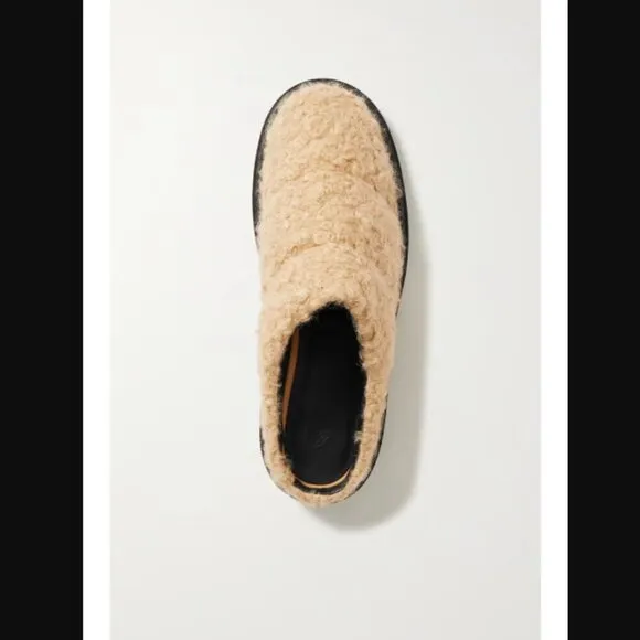 STAUD Astro quilted faux shearling mules 37 / US 7