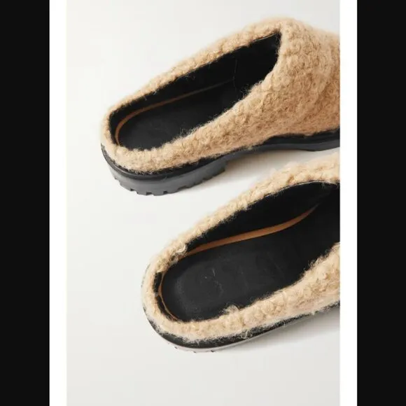 STAUD Astro quilted faux shearling mules 37 / US 7