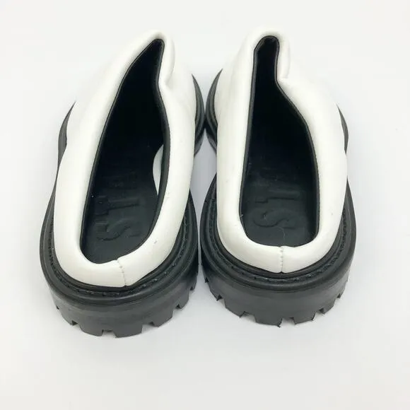 Staud Womens Astro Puffer Mule White 36 5.5 Vegan Leather Slip On NWOB