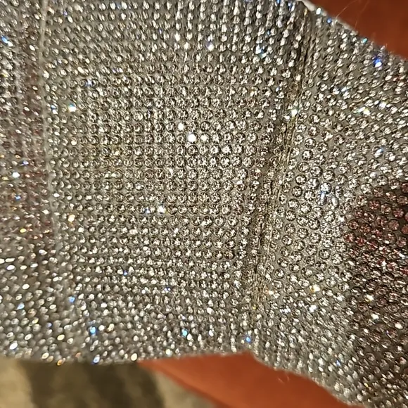 Steve Madden Cloak-r  rhinestone stiletto heel puffer boots  Nwot