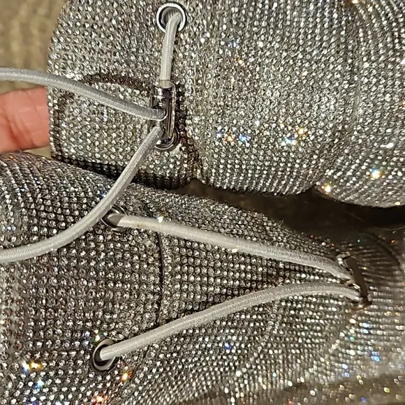 Steve Madden Cloak-r  rhinestone stiletto heel puffer boots  Nwot