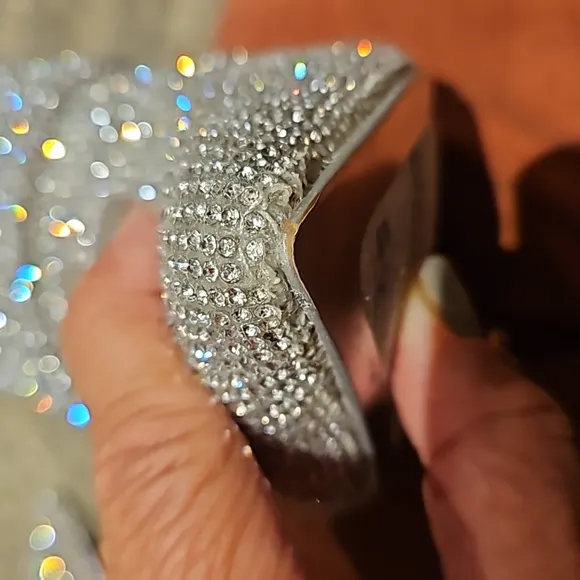 Steve Madden Cloak-r  rhinestone stiletto heel puffer boots  Nwot