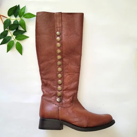 Steve Madden Genuine Leather Brown Knee High Women's Boots - Size 6