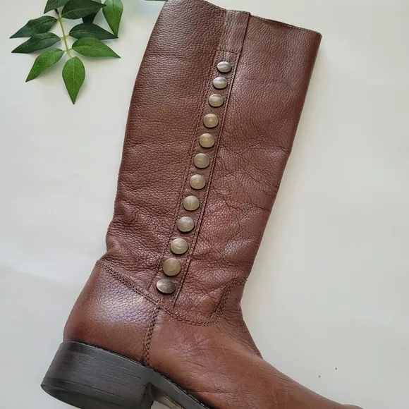 Steve Madden Genuine Leather Brown Knee High Women's Boots - Size 6