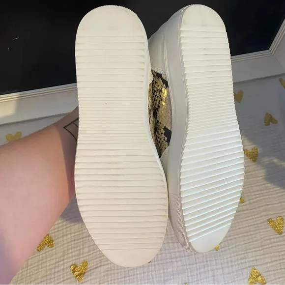 Steve Madden Gold Snake Bliss Fashion Sneakers