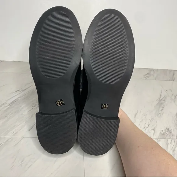 Steve Madden Lorenn Black Patent Loafer 9 1/2 M