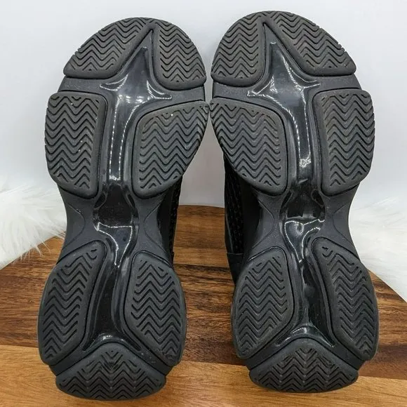 Steve Madden Milo Sneakers 10 M Black Athletic Shoe Running Performance Fashion