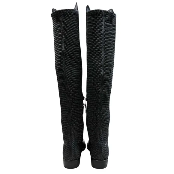 Stuart Weitzman Alljen Black Nappa Leather Over The Knee Boots Size 6M