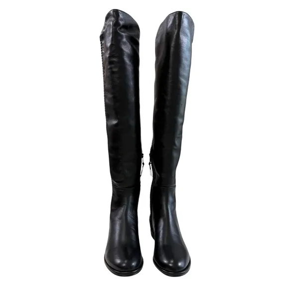 Stuart Weitzman Alljen Black Nappa Leather Over The Knee Boots Size 6M