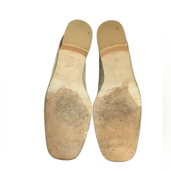 Stuart Weitzman Brown &amp; Sand Leather Loafers Size 9