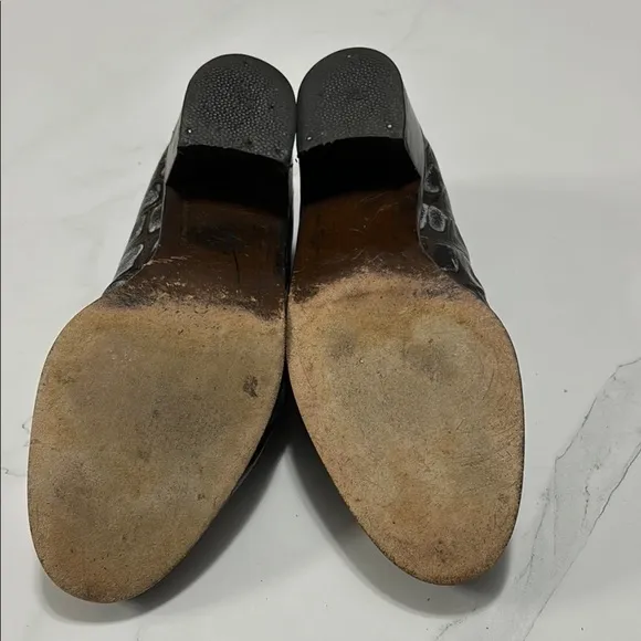 Stuart Weitzman Brown Loafers with Silver Accent