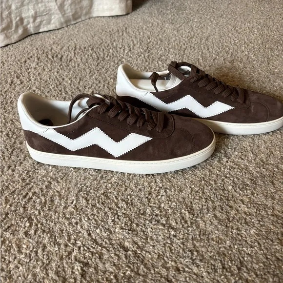 Stuart Weitzman Brown Suede Fashion Sneakers