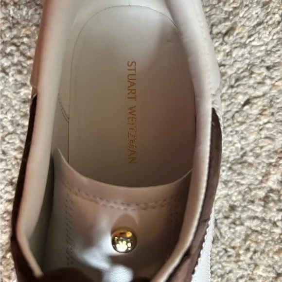 Stuart Weitzman Brown Suede Fashion Sneakers