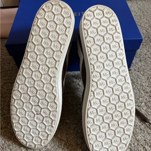 Stuart Weitzman Brown Suede Fashion Sneakers