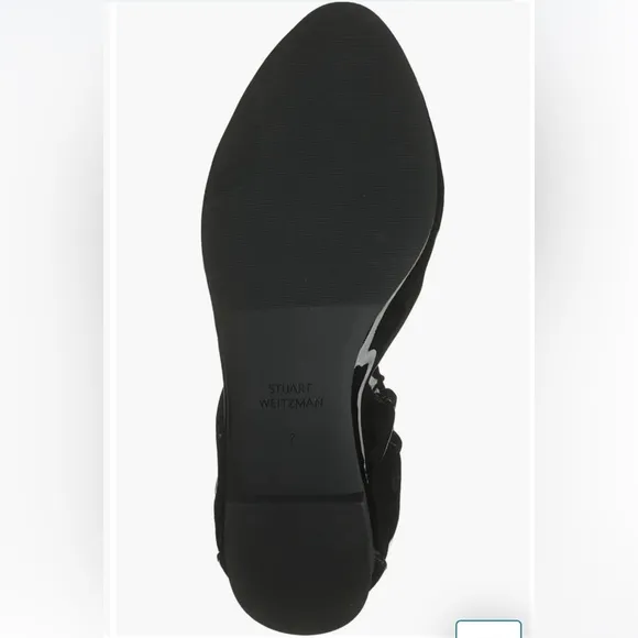 Stuart Weitzman Gabby scrunched patent leather ballet flats NWT