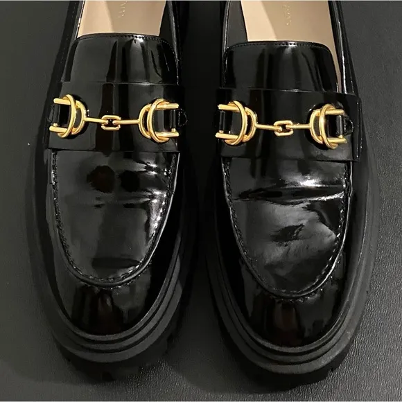 Stuart Weitzman Owen Platform Bit Loafers Lug Sole