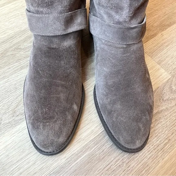 Stuart Weitzman Raceway 53497 Suede Quilted Shaft Riding Boots in Brown size 10