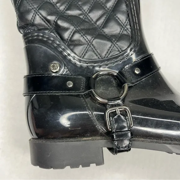 Stuart Weitzman Stirrup Quilted Rain Boots