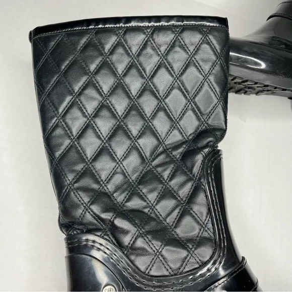 Stuart Weitzman Stirrup Quilted Rain Boots