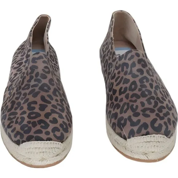 Stuart Weitzman Women's Leopard Espadrille Flats Brown Tan Size 6.5