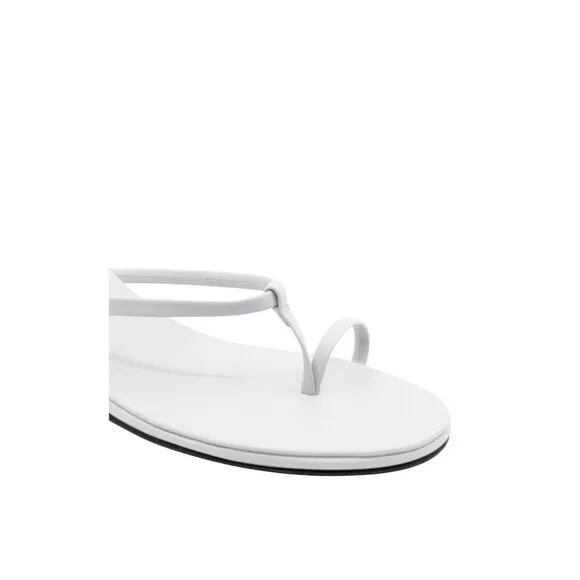 Studio Amelia Edith 50 Heels in White 38 With Box Womens Leather Sandals