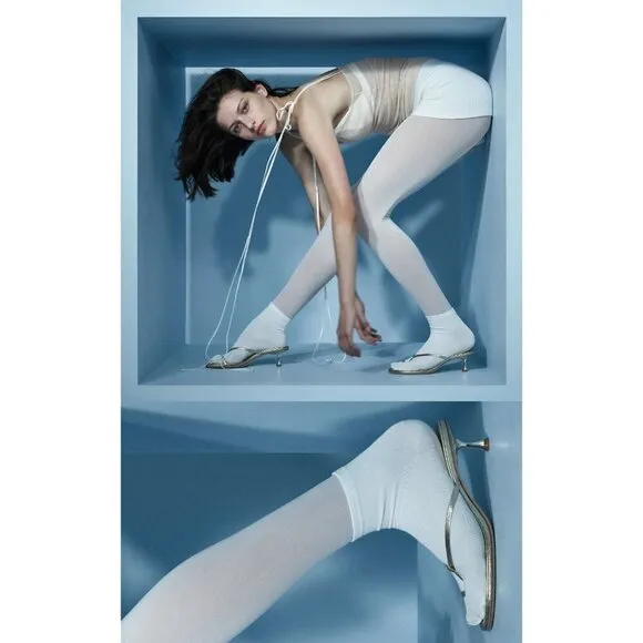 Studio Amelia Edith 50 Heels in White 38 With Box Womens Leather Sandals