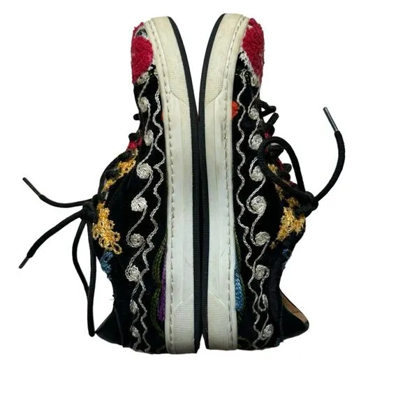 Suzani Women's Embroidered Floral Geometric Design Sneakers Size 37 (6.5-7)