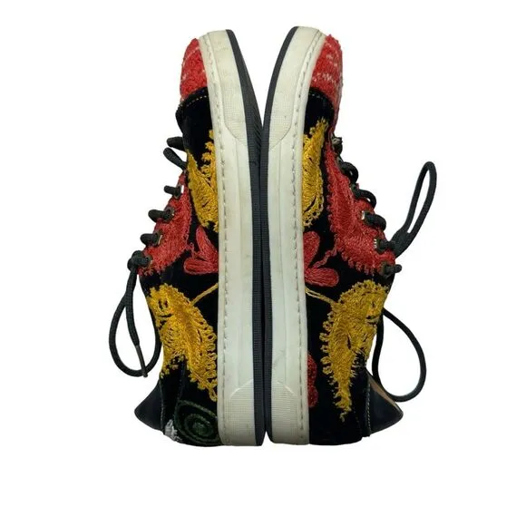 Suzani Women's Embroidered Floral Geometric Design Sneakers Size 37 (6.5-7)