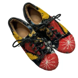 Suzani Women's Embroidered Floral Geometric Design Sneakers Size 37 (6.5-7)
