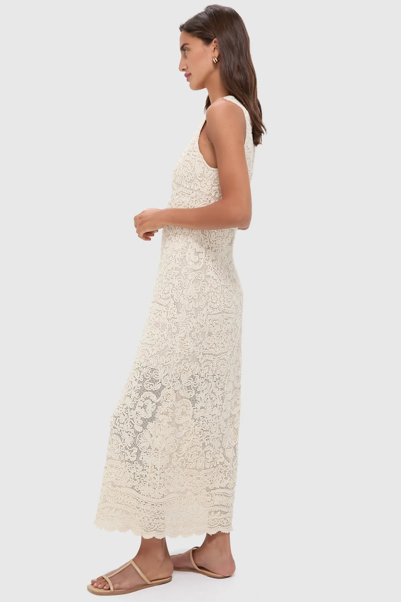 Tan Lace Leilana Dress