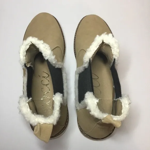 Tan Women’s CCOCCI Shearling-Lined Ankle Boots Size 7