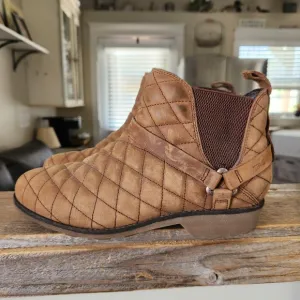 Teva De La Vina Dos Chelsea Quilted Bison LeatheR Boots SIZE 9 SANITIZED RTW